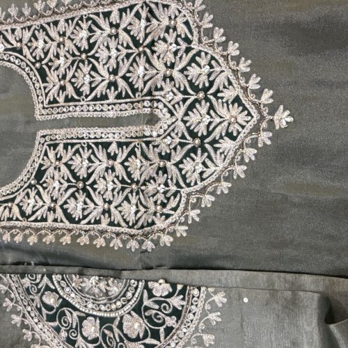 Zari Embroidery Soft Shimmer Ladies Suit