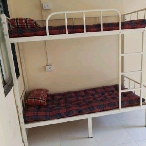 2 Tyre Mild Steel White Bunk Bed
