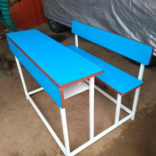 Blue Dual Seater Classroom Desk