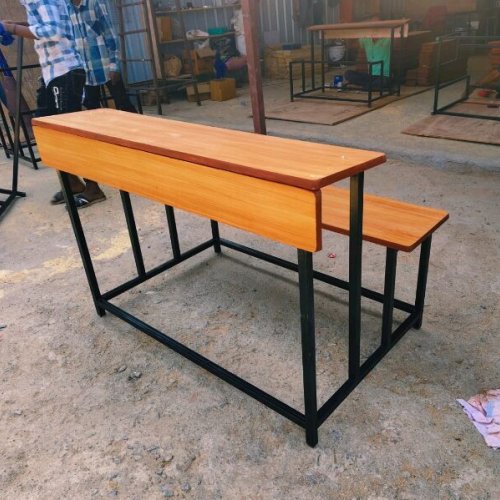 Mild Steel 3 Seater Desk Bench Without Back Rest