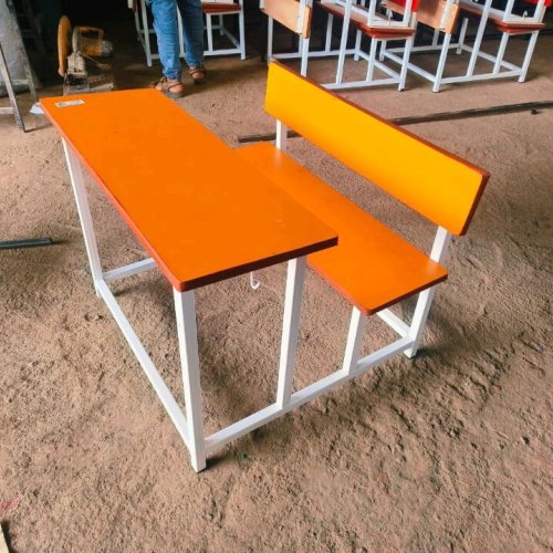 Yellow Dual Seater Classroom Bench
