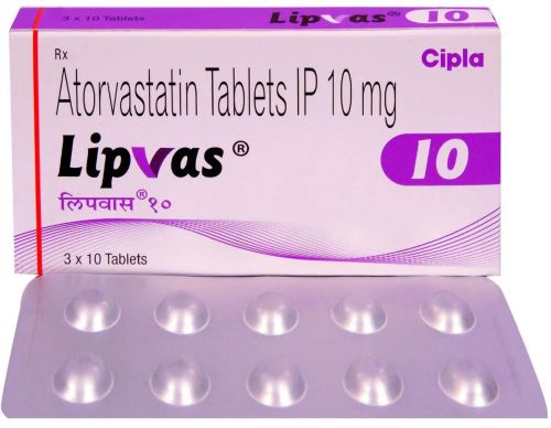 Lipvas 10mg Atorvastatin Tablets
