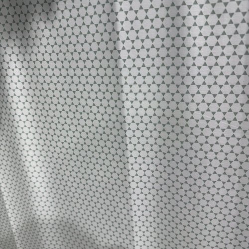 Light Grey Soft Cotton Hexagon Print Fabric