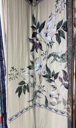Pure Cotton Botanical Pattern Digital Printed Bedsheet Fabric