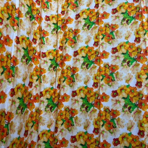 Soft Feel Yellow Floral Printed Cotton Fabric