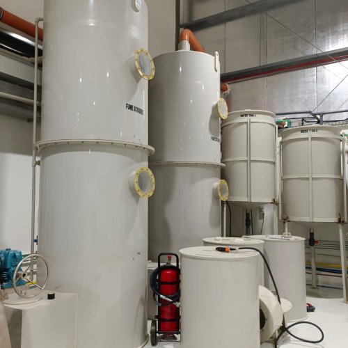 6000 CFM Vertical FRP Industrial Fume Hood System