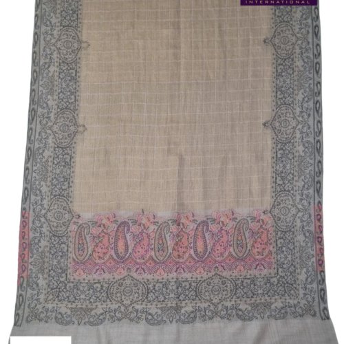 Check Zari Border Stoles
