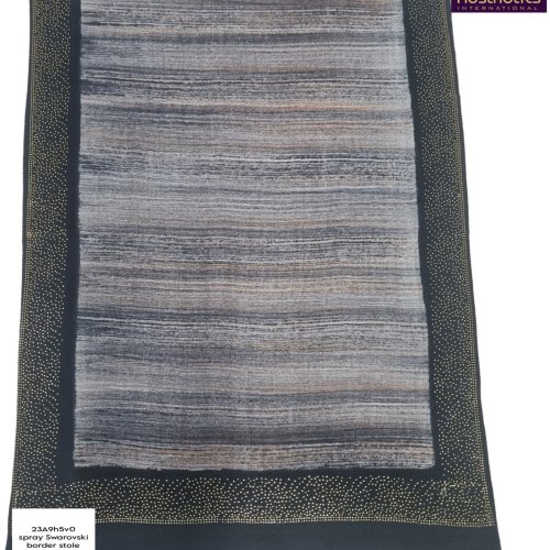 Spray Swarovski Border Stole