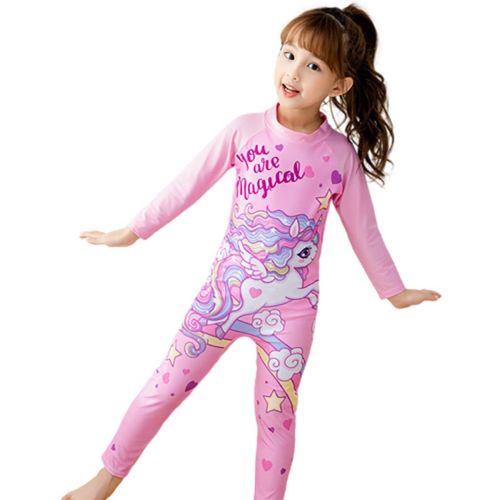 Kids Pink Unicorn Zipper Sleep Suit