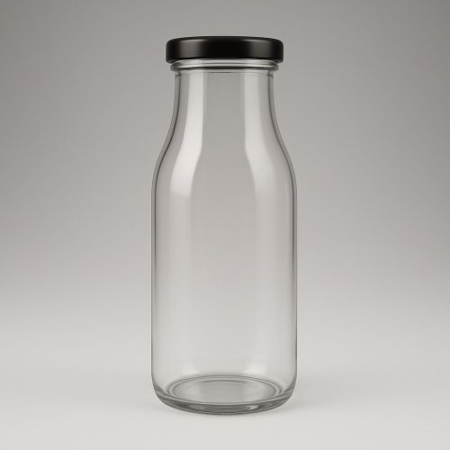 500ml Ultra Clear Glass Milk Bottle