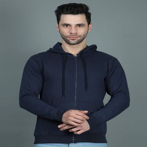 Mens Blue Zipper Hoodies