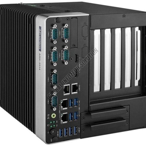 Black Advantech Ark 3534D Expansion Fanless Box PC