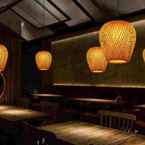 Amber Glow Dome Pendant Light