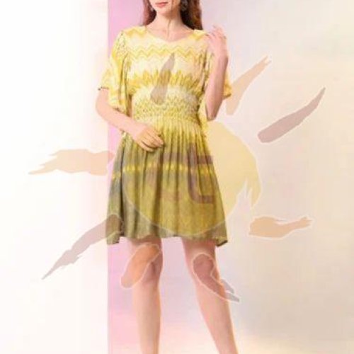 Ladies Pista Green Tunic Top