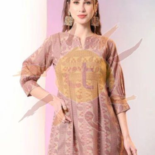 Ladies Rust Pink Tunic Top