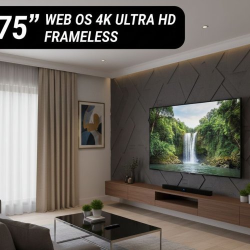75Inch Web OS 4K Ultra HD Frameless Smart LED TV
