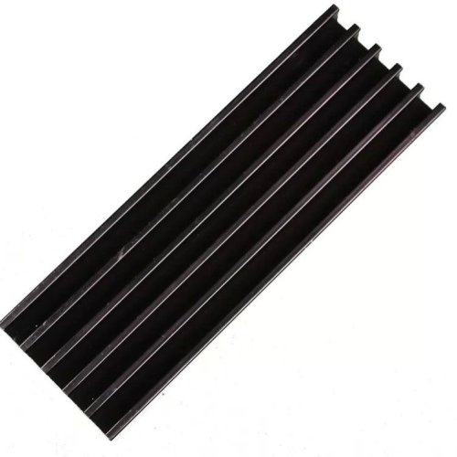 150x50x14 Mm Black Aluminium Heat Sink