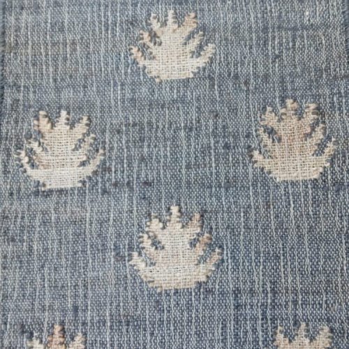 Blue Textured Design Handmade Jute Carpet