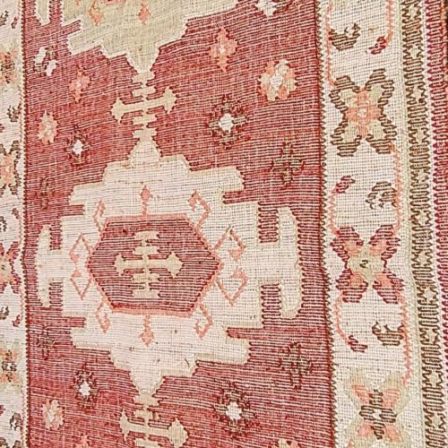 Rust Tribal Design Handmade Jute Carpet