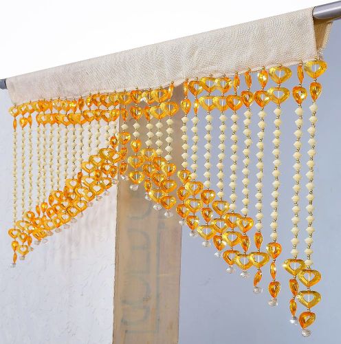 PVC Orange Beads Door Hanging Toran