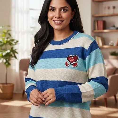 Cotton Knitted Women Sweater