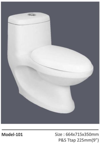Oval Ceramic Floor Mounted Western Toilet