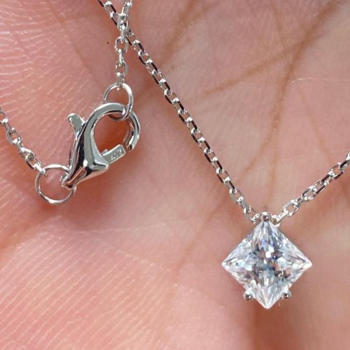 Ladies Silver Diamond Pendant