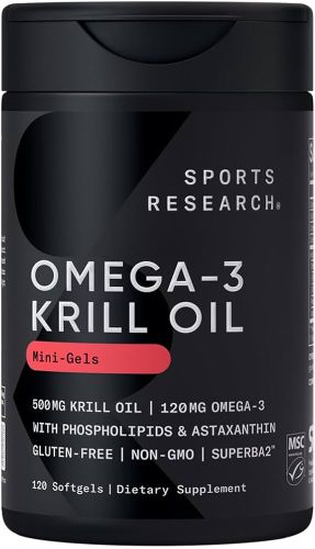 Sports Research Omega 3 Krill Oil Mini Softgel Capsule