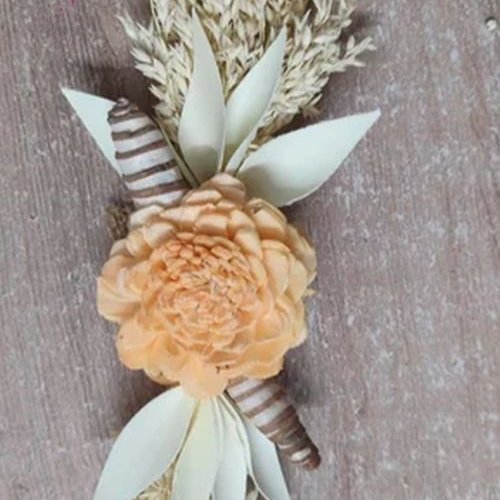 Handcrafted Multicolor Sola Wood Flower