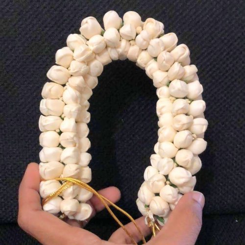 12 Inch White Artificial Gajra