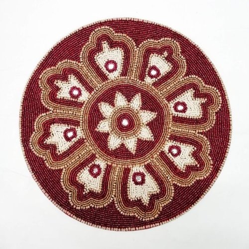 Maroon Embroidered Placemat