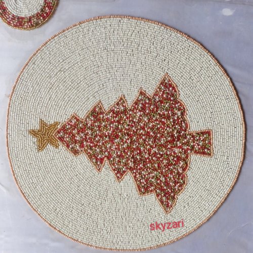 Round Embroidered Placemat