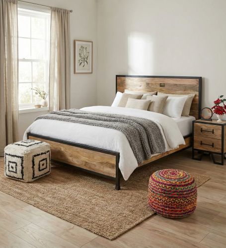 Full Size Wooden Double Bed