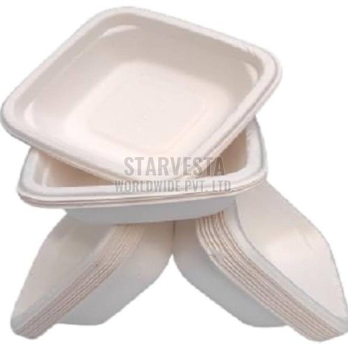 Square Sugarcane Bagasse Disposable Bowl