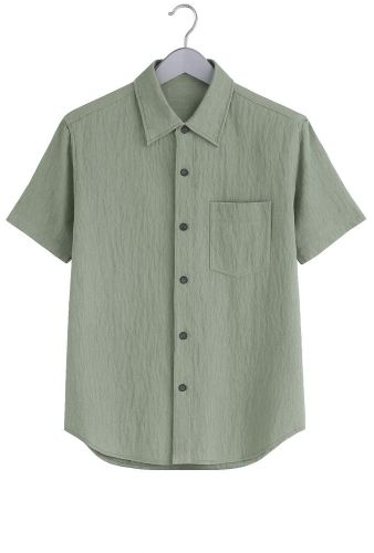 Mens Sage Green Casual Shirt