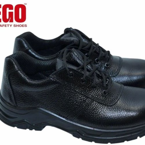 Kego Low Ankle Black Leather Industrial Safety Shoes