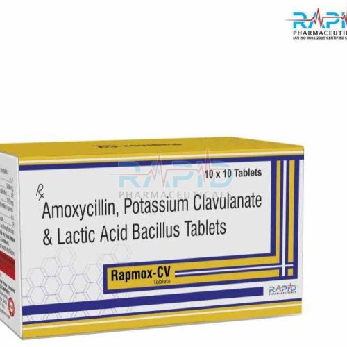 Rapmox CV Amoxycillin Trihydrate Potassium Clavulanate Tablet