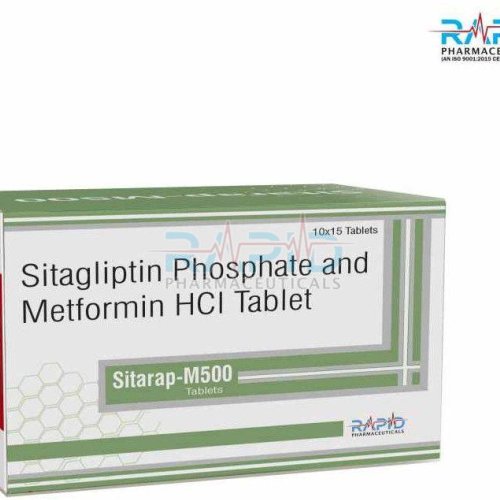 Sitarap M 500mg Sitagliptin Phosphate Monohydrate Metformin Hydrochloride Tablet
