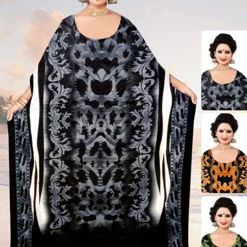 Womens Long Printed Kaftan