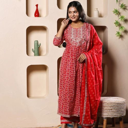 Ruhani Scarlet Thread Suit Set