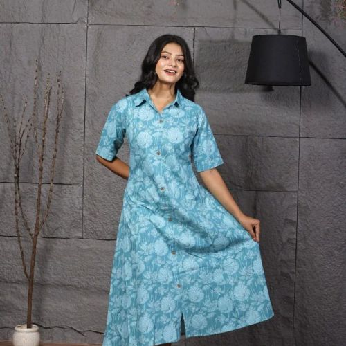 Sea Bloom Shirt Dress