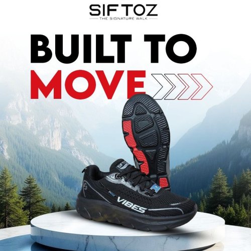 Mens Navy Mesh Athletic Sneakers