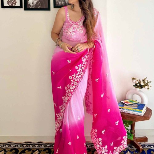 Women Georgette Designer Saree