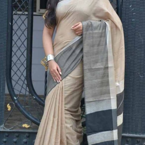 Women Linen Handloom Saree