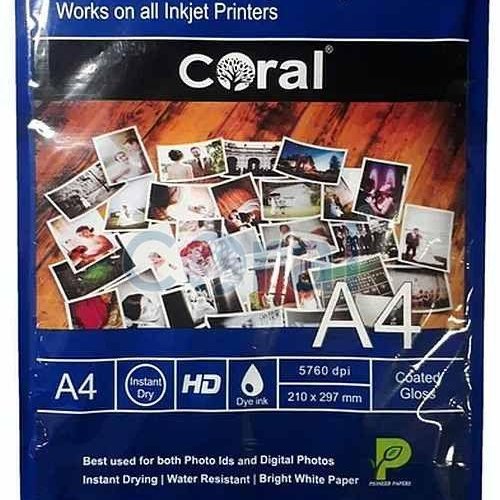 250 GSM Coral A4 Size Photo Paper