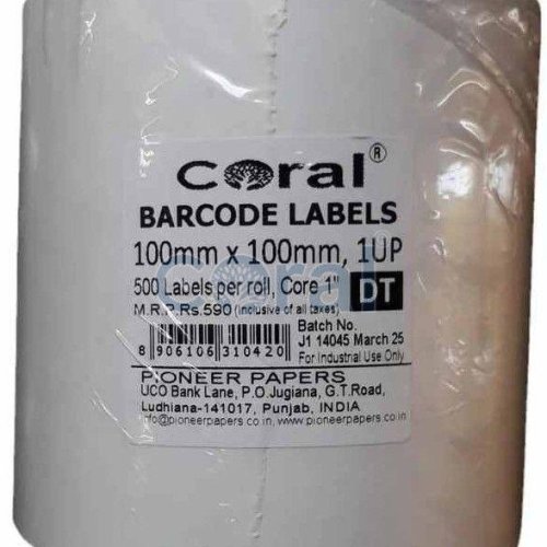 100x100mm coral direct thermal barcode label roll