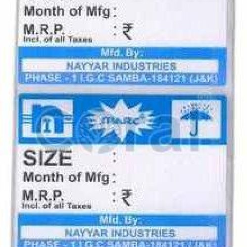 Printed Chromo Paper Barcode Label