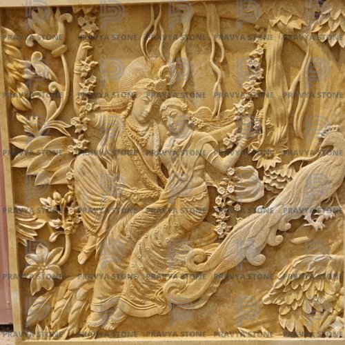 Temple Carving Wall Panel