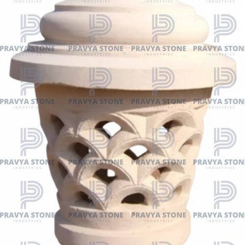 Temple Entrance Stone Lamp