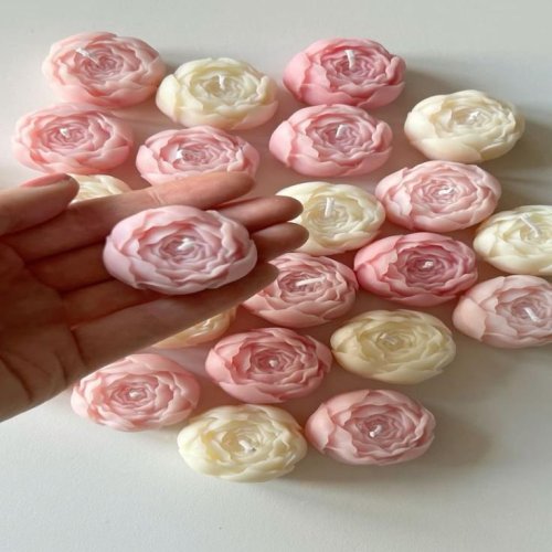 Peony Flower Candle